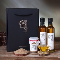 참다올 [참다올] 고창 명품 국산 참기름 180선물세트(참기름180ml 들기름180ml 볶은참깨80g)