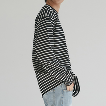 단가라 루즈핏 옆트임 긴팔티