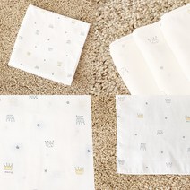 베베라온 밤부 신생아 아기 유아 손수건 크라운 10장세트