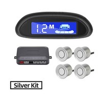 후방카메라 사각지대경고 센서 과속 후면 주차 센서 레이더 자동차 Parktronic 4 LCD 디스플레이 무선 전자, 03 Silver Sensor, 03 Silver Sensor