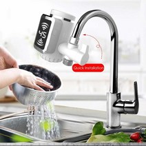 electric hot faucet water heater kitchen cold heating faucet tankless 디지털 순간 온수기 water tap with adap, 없음