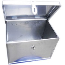 화물차공구함 툴박스 트렁크 포터 사각 렌치 공구보관, 스테인레스 스틸 35x25x25 잠금 장치