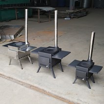 접이식 화목 난로 차박 캠핑 펠렛 난로 연소기 연통 장박 소형 중형, 소형(스테인리스)