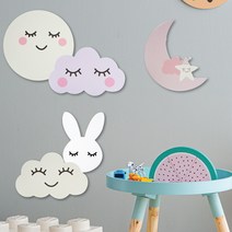 베이비빈즈 아이방인테리어 꼬마캐릭터 벽장식5종 인테리어소품, 02.호호구름
