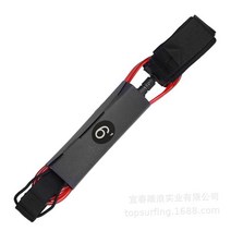 서핑 보드 가죽 끈 다리 로프 편안한 남여 공용 보호 휴대용 경량 유연한 서핑 가죽 끈 롱 보드 수상 스포츠, 레드 블랙, TPU