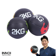 INNOI 메디신볼 메디슨볼 웨이트 헬스 중량 HW-1KG, 4kg