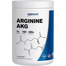 뉴트리코스트 아르기닌 AKG 파우더 300g 1개 1서빙 3g 100회분 Arginine AKG Powder [300 GMS]