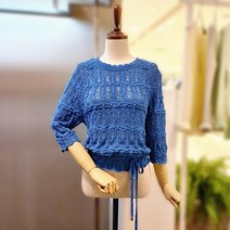 [지지피엑스(대백)] [대구백화점SG] GNB5KP221F_비비드 뜨개 펀칭 7부 라운드니