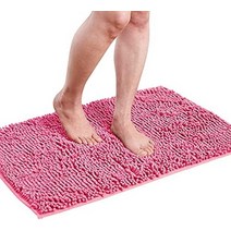 미피 러그 매트 발매트 극세사 속건 성 연두색 닦는 닦는 물세탁 가능한 욕조, 50×80(대형 타입), 안전 핑크