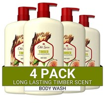 Old Spice Timber Body Wash for Men 올드스파이스 팀버 위드 샌달우드 바디워시 포맨 25floz 4팩