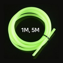 1M/5M 축광 야광 고무관 튜브 낚시 채비 파이프 갑오징어 문어 낚시용품 마감 소품 갈치 원투 야광튜브, 1개, 1) 1M