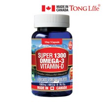 통라이프 슈퍼1300 오메가3-비타민D-60캡슐-1병 2개월, 단품, 단품