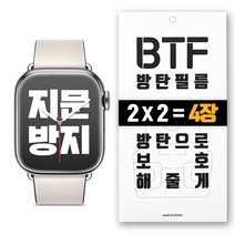 BTF 애플워치 7 6 5 4 SE 다크매트 지문방지 액정 보호필름 4장, 지문방지4장, 1개