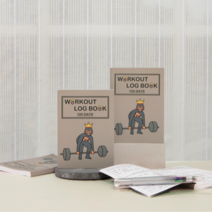 [헬킹콩] 헬스 로그북 100일 운동 일지 헬스다이어리 플래너 PT 식단 다이어트 일기, 1권 _헬킹콩 100일 운동일지