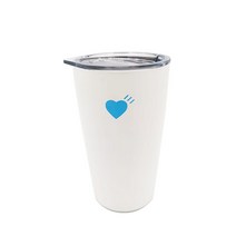 Human Made 연명 일본 Blue Bottle 블루병 커피잔 직음 컵 스테인리스강 보온컵 ins 콜드컵 보온 보냉 커피 텀블러, 354ml, 백색