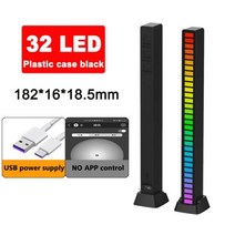 포켓몬 무드등 공간조명 라인조명 피카츄무드등 캐릭터 RGB 음악 사운드 컨트롤 LED 조명 앱 픽업 라이트 자동차 Tv 게임 컴퓨터 데스크탑 데코레이션 리듬 엠비언트, CHINA, 32LED Black USB