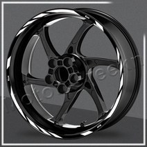 가와사키 호환용 Z100 900 800 750/650 닌자 400 W800 Er6n ZX-6R 오토바이 휠 반사 림 스트라이프 데칼 방수 액세서리, for 2 Wheels 4 Sides_6, 1개