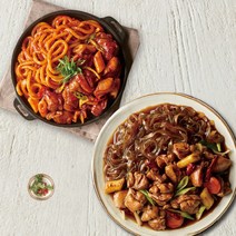 애슐리 원조 춘천 닭갈비 당면듬뿍 매콤 안동찜닭 (총 4인분) 밀키트 쿠킹박스 세트