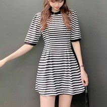 [오노마] ONM 스트라이프 미니 숏 원피스 데일리룩 캐주얼룩