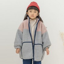 바브키즈 배색뽀글이점퍼