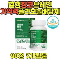 집중력 영양제 징코 브레인 비타민 미네랄 면역 아연 플라보놀배당체 은행잎추출물 당귀 암기 기억력 청소년 학생 직장인 여성 남성 식약처인증 나이아신 판토텐산 셀렌
