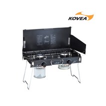 [코베아] [KOVEA] 디럭스 트윈 스토브(KR8GS0301)-화력우수/넓은화구/조리시간, 색상:블랙, 색상:블랙