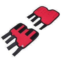 애완동물 개 강아지 다리 관절 무릎 십자인대 보호대, 이중 섹션 빨간색 반사 스프링 용어 1 쌍, M- 중간