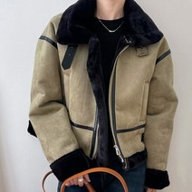 무스탕 자켓 겨울 양모 여성 숏 코트