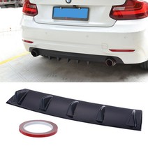 범용 샤크 5 핀 자동차 바디 립 리어 디퓨저 스포일러 장식 키트 광택 블랙, 한개옵션0