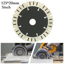 전동 핸드그라인더 125mm 5 인치 다이아몬드 커팅 디스크 세그먼트 톱날 콘크리트 대리석 세라믹 내부 앵, 한개옵션0