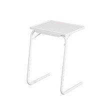 접이식 깔끔한 1인용 소파 테이블 책상 사이드 노트북 간이 컴퓨터 쇼파 테이블 베드트레이 높이조절 화이트 침상숙소 책읽기 작은책상 학원 책상 자취생 침대 사이드 재택근무 책상