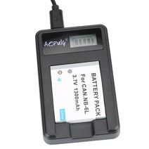 카메라 배터리 범용 충전기 AOPULY NB6L USB 배터리 충전기 캐논 SX520 HS SX600 IXUS 85 95 200 210 105, 02 Dual Charger
