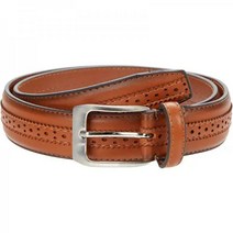 110356 Florsheim 남성용 Boselli 33mm 드레스 캐주얼 가죽 벨트, 34, 코냑