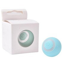 캣볼 고양이용 충전식 고양이 공 장난감 스마트 인터랙티브 360 도 회전 공 USB 애완 동물 자동, Blue, 블루
