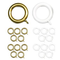 못없이 설치하는 브라켓 안뚫어고리 커튼 봉세트, 커튼(앤틱)링-15개