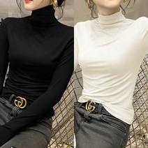 일월전빵 2p 가을겨울 무지 기모 목폴라 긴팔 티셔츠 B-C014
