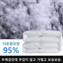 95% 거위털 함유 이불 구스이불 한겨울용 5000g, 화이트