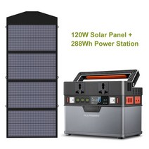 발전기 트랜지스터 테스터 lcr allpowers 휴대용 발전소 288wh 300w 606wh 700w 태양열 110v220v 순수 사인파 AC 콘센트 18v 태양 전지 465, 288w 120w