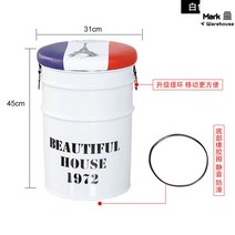 포장마차테이블 드럼통 드럼통스툴 드럼통수납의자 깡통테이블 야외테이블 빈티지 드럼통테이블, 하얀색