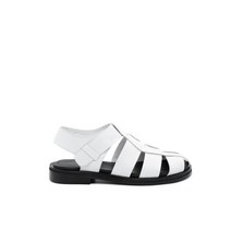 INSILENCE 제작 14일 위빙 피셔맨 샌들 WHITE Weaving Fisherman Sandal