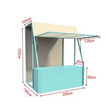 플리마켓 가판대 진열대 부스 노점 매대 야외 이동식, 길이2미터너비1.6높이2.5