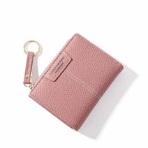 여성용 작은 지갑 미니 바이폴드 슬림 카드 케이스 홀더 지퍼 동전 포켓 Z-블랙, y-Pink