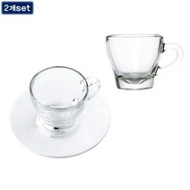 [RΘA] 다성 보르고노보 이치아 카푸치노 2p세트 커피잔 투명찻 유리컵 유리찻 찻잔 커피 ▷_β5243Ea, 《β본상품》, 옵션무[#@$]