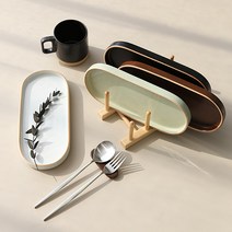 가연 도자기 옳음 타원접시, 화이트 1개, 1개