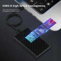 SSD 외장하드 레노버 외장형 Hdd 인클로저 SSD 케이스 하드 디스크 2.5 인치 SATA to USB 3.0 노트북 외부, 한개옵션0, 한개옵션1