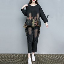 여성 봄 가을 상하복세트 블라우스+팬츠 투피스 빅사이즈 마담의류 SFW0313012