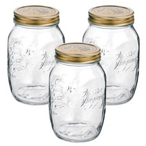 보르미올리 콰트로 밀폐 유리병, 500ml, 3개