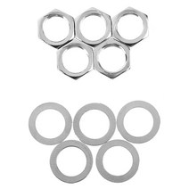 뜨거운 판매 7pcs 철 잭 소켓 커넥터 너트 전기 기타베이스 부품에 대 한 와셔 세트, 은