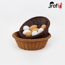 프로핏 라탄바구니 원형(중) 라탄소쿠리 야채, 브라운