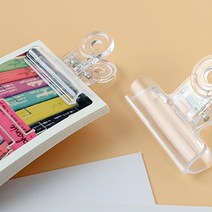 스프링 금속 철집게 투명 불독클립 대 서류 문서정리 메모고정, 4호